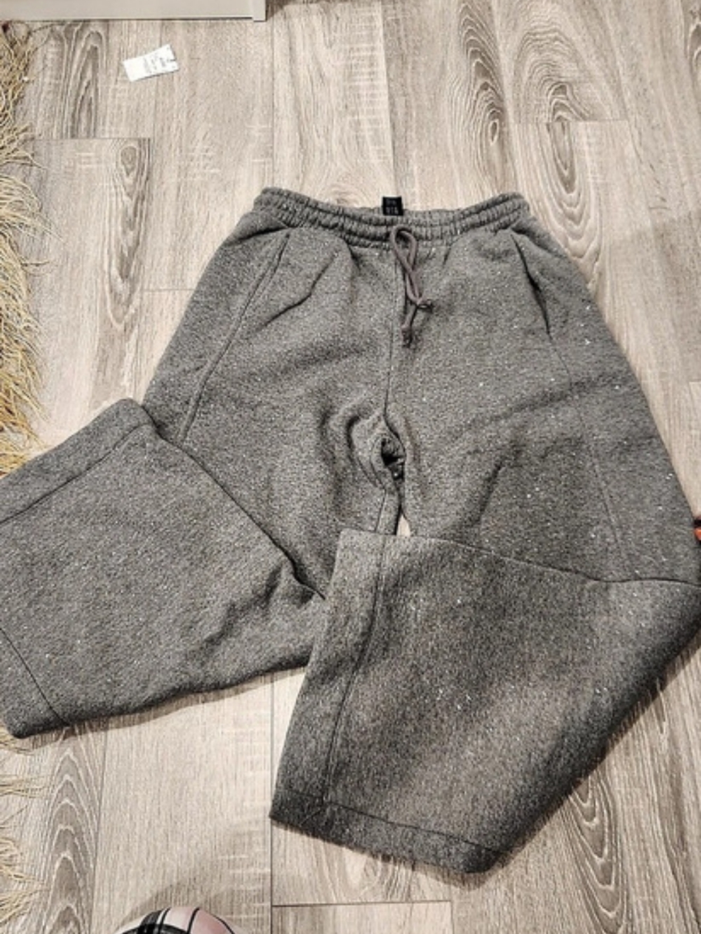 Zara Wide Leg Sprakle Glitter Wide Leg Sweatpants Size Medium